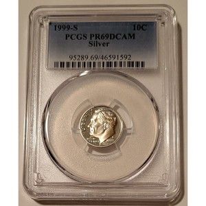 1999 S Silver Roosevelt Dime Proof PR69 DCAM PCGS